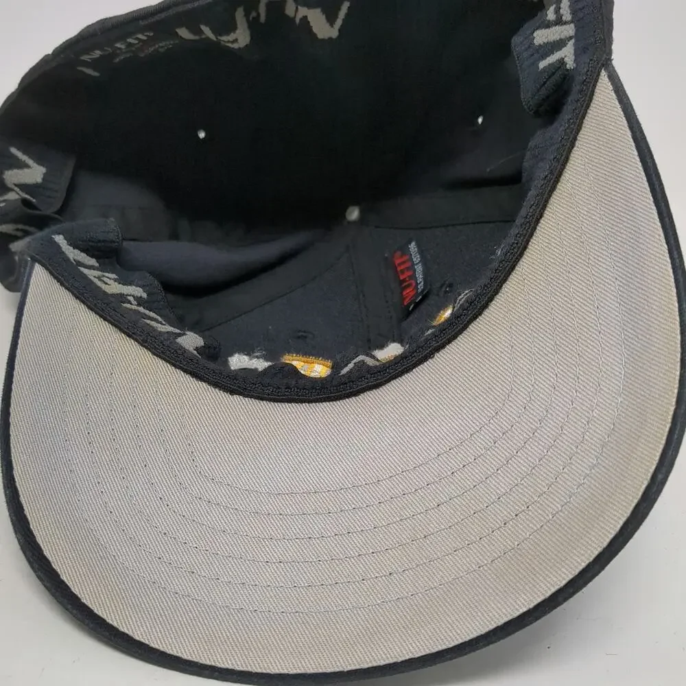 KC Caps Baseball Cap Black M CRA Towing Recovery Kearny NJ Fitted Hat Stretch